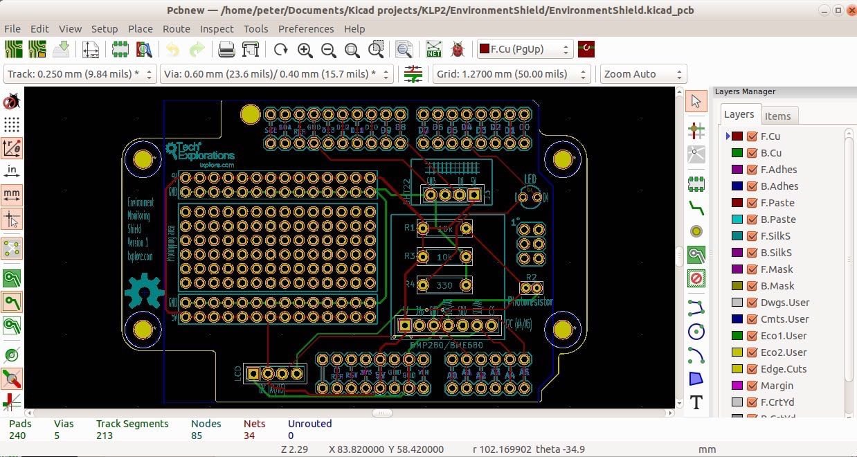 Support PCB (3eme main)