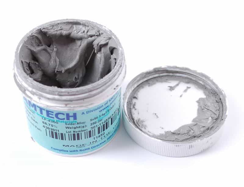 Solder paste is a tub container.