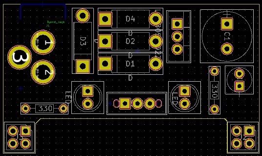 An example outcome of the component/footprint placement step.