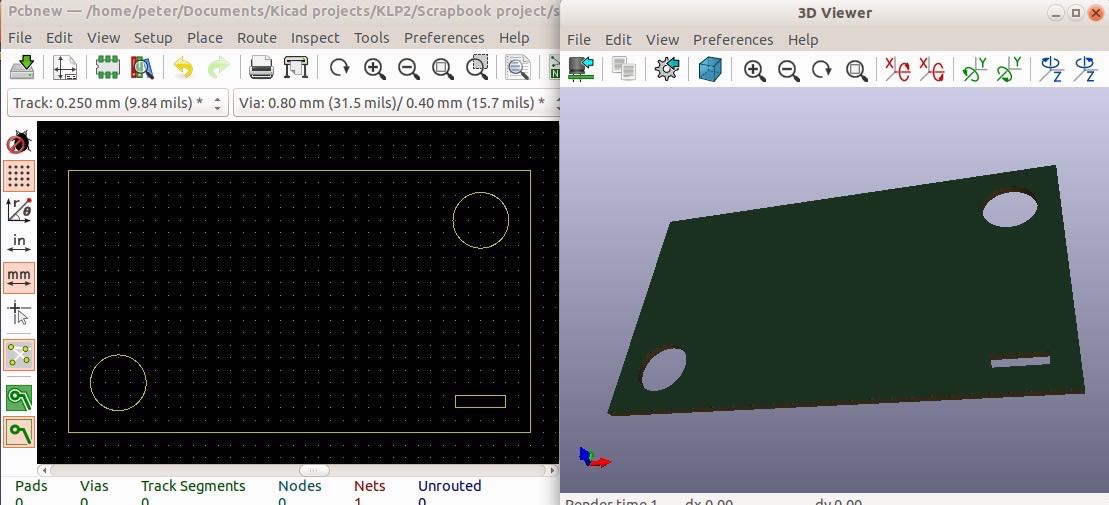 You can create openings within the outline of the PCB in Edge.Cuts if your manufacturer supports this method.