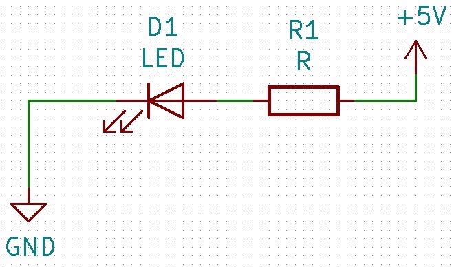 The symbols are connected using wires.