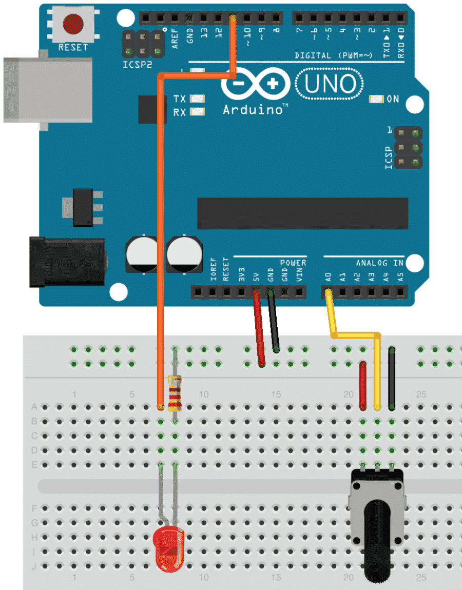 Arduino, getting started tutorials how to use a potentiometer