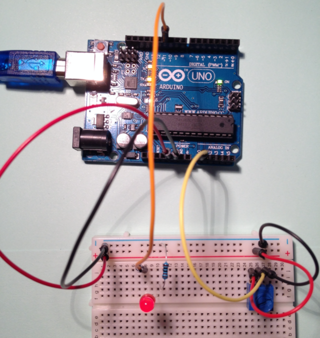 Arduino, getting started tutorials: how to use a potentiometer