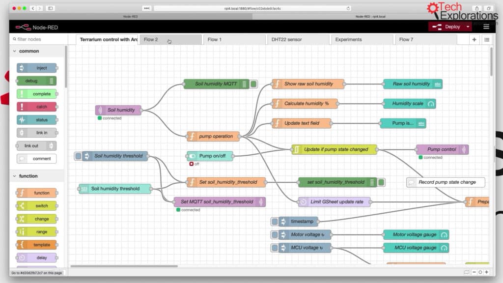 Introduction To Node Red Examples Documentation Tech Explorations 