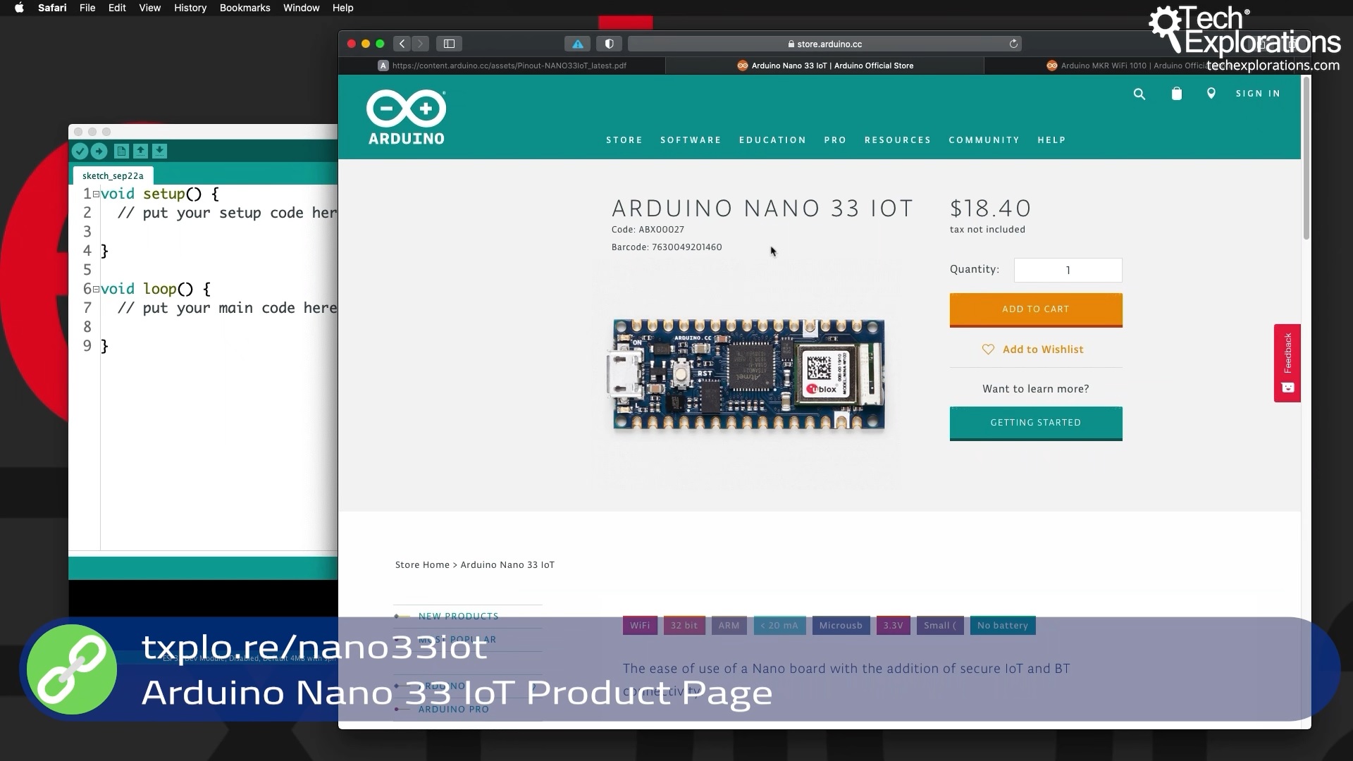 Nano 33 IoT  Arduino Documentation