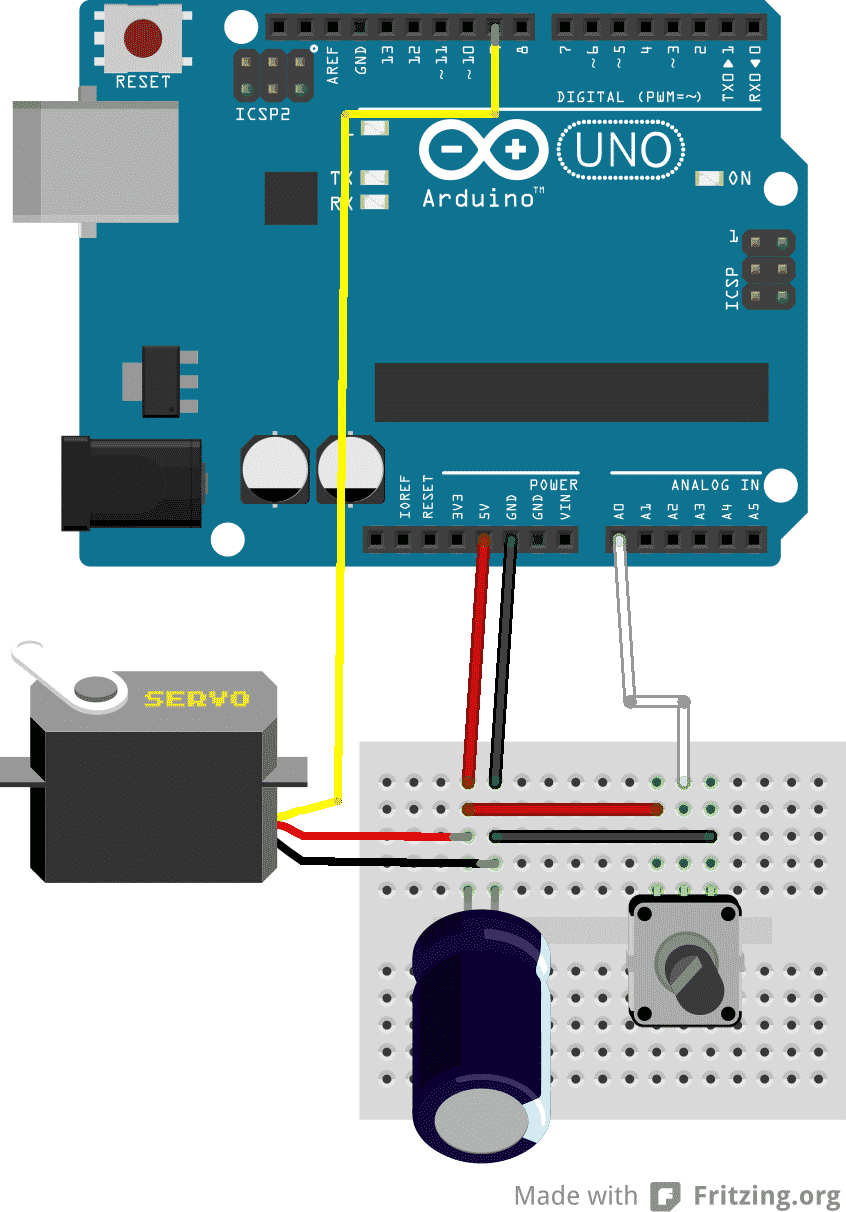 8. ​Project 1: Control ​a servo motor with a potentiometer - Tech  Explorations