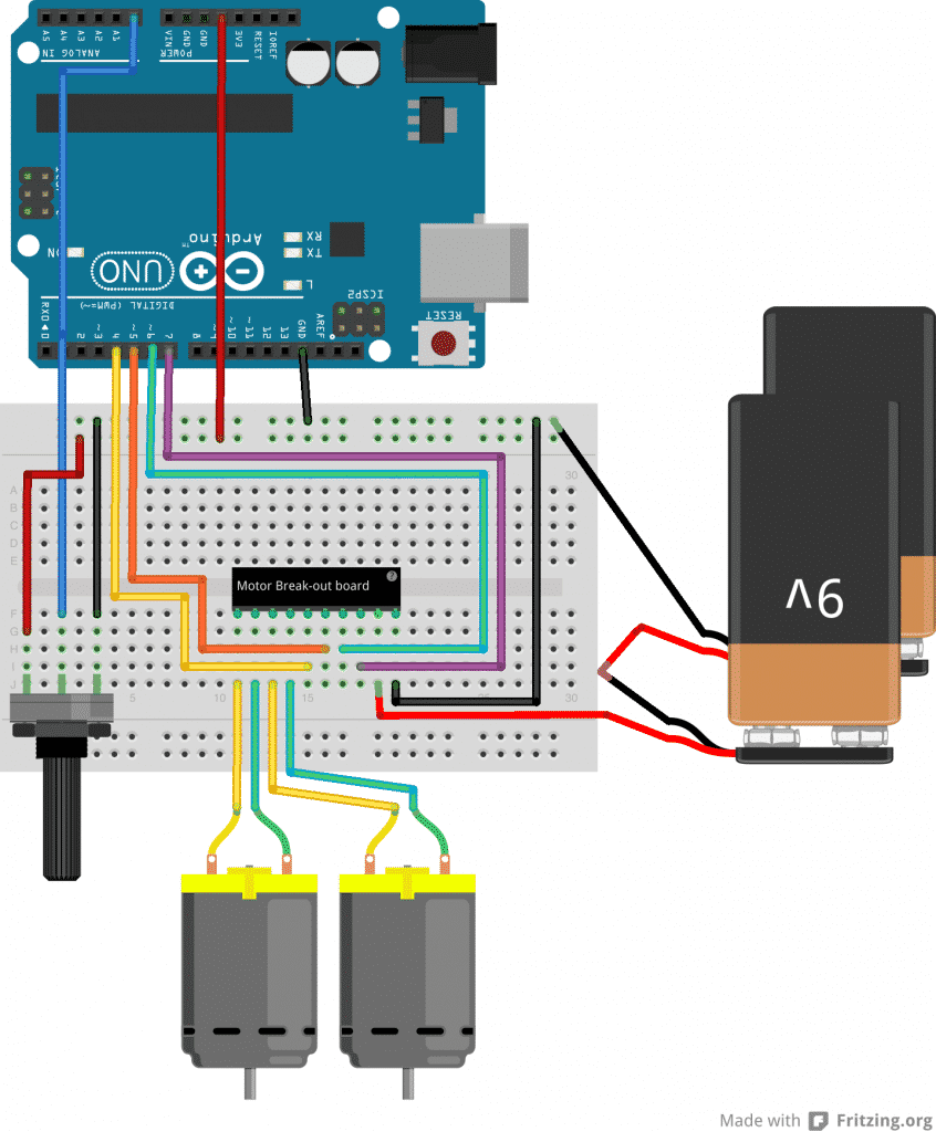 6. Project 2: Control speed and direction with a potentiometer - Tech ...