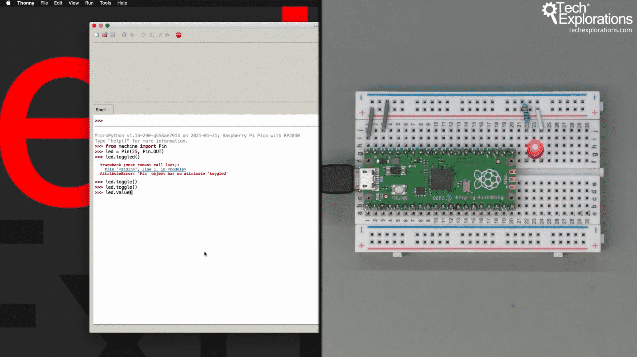 Raspberry Pi Pico W :02 blink led ¿GPIO25? Micropython VS code