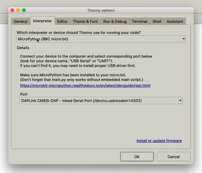 MicroPython with the ESP32 guide series: Thonny IDE with BBC micro:bit