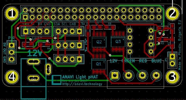Figure 1.5.11: Featured board 'Made with KiCad': Anavi Light.