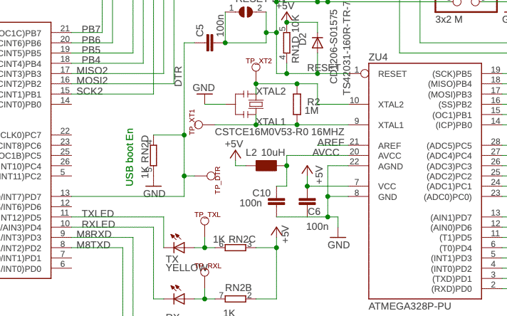 Figure 5.2.1: A segment of the Arduino Uno Rev3 schematic diagram.