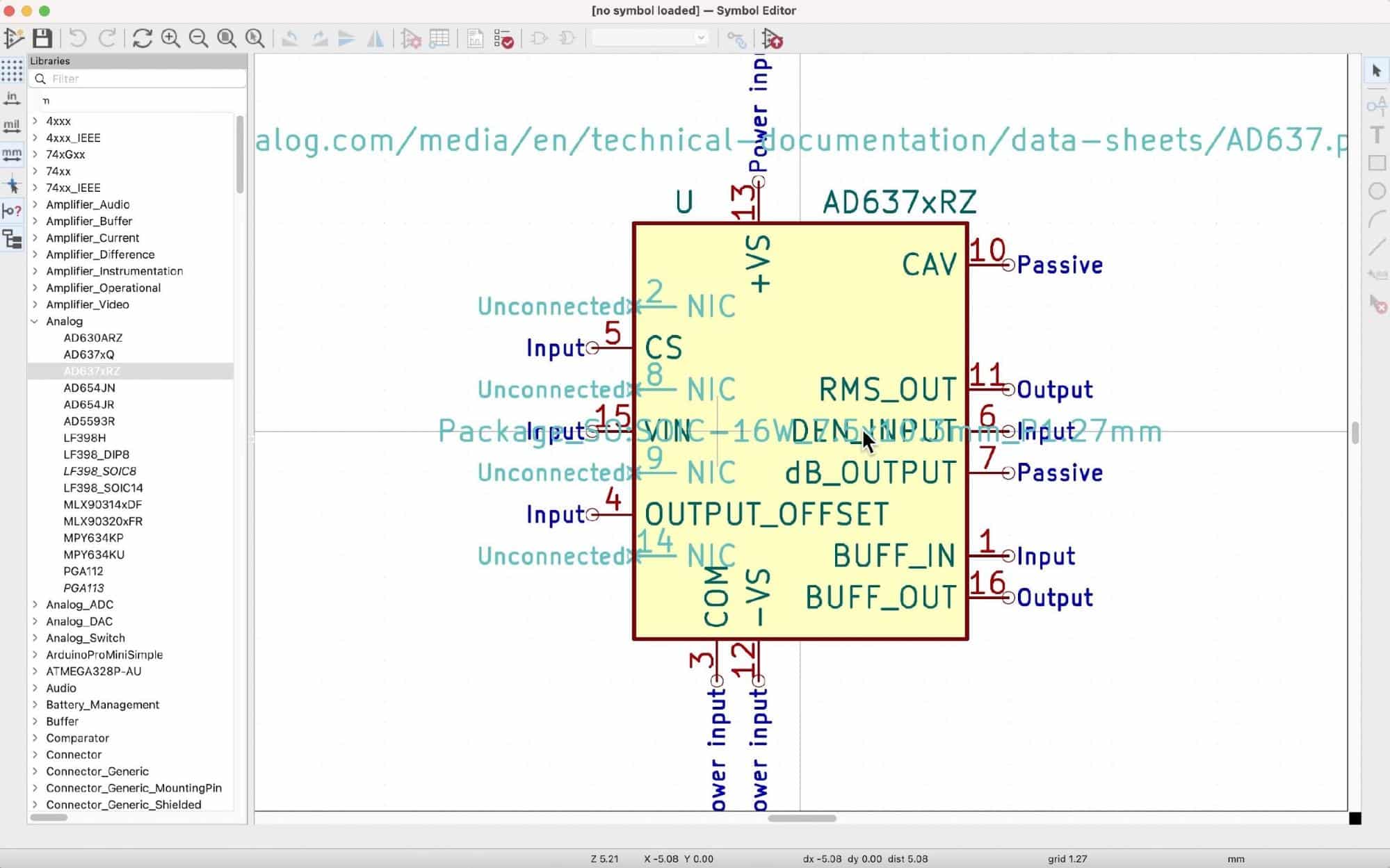 Figure 2.3.4: The Symbol Editor.