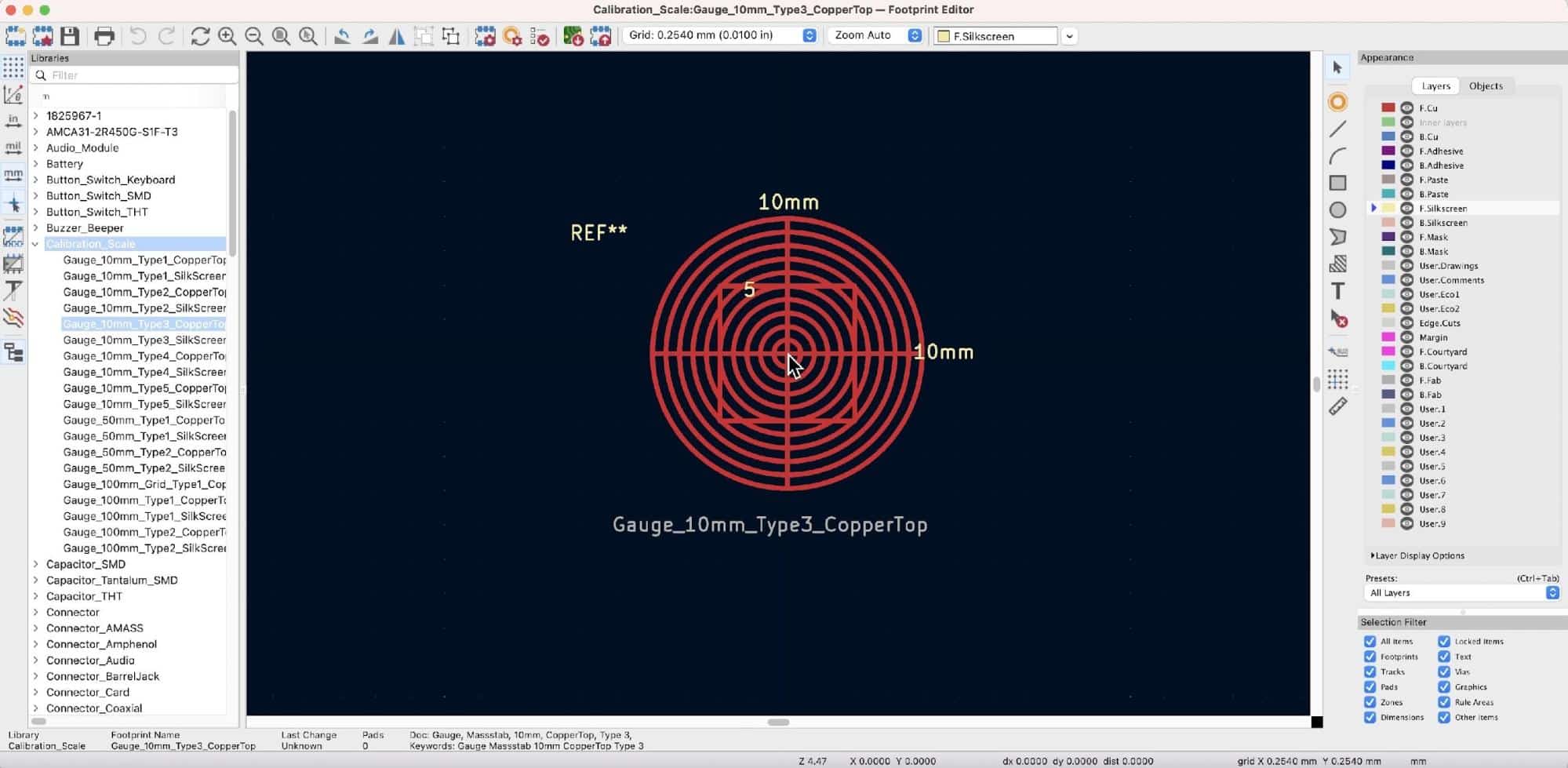 Figure 2.3.5: The Footprint Editor.